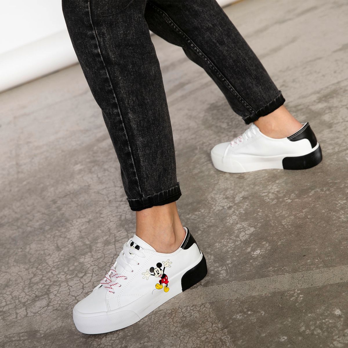 DISNEY - Zapatilla Urbana Mujer Blanco Disney