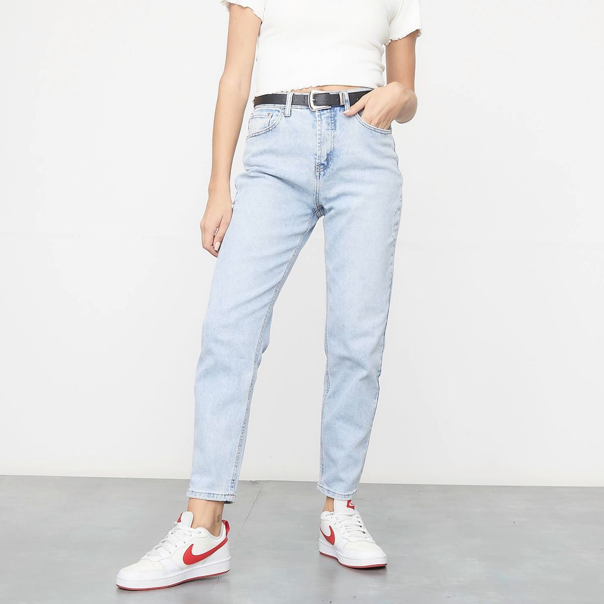 AMERICANINO - Jeans Mom Tiro Alto Mujer Americanino