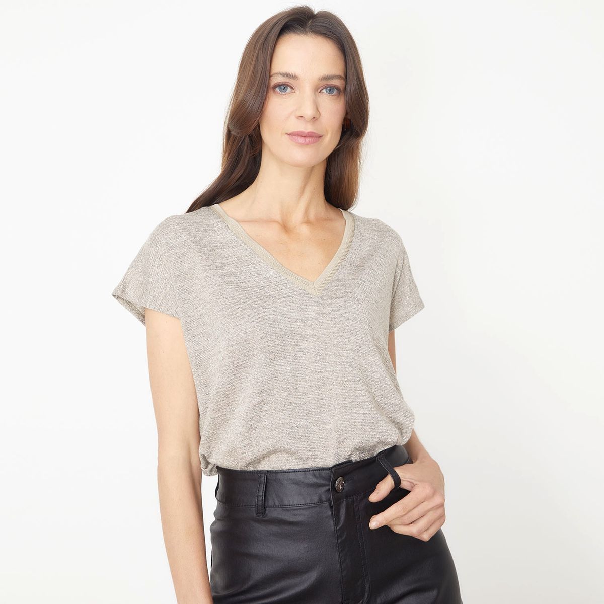 APOLOGY - Polera Manga Corta Mujer Cecilia Bolocco Para Apology