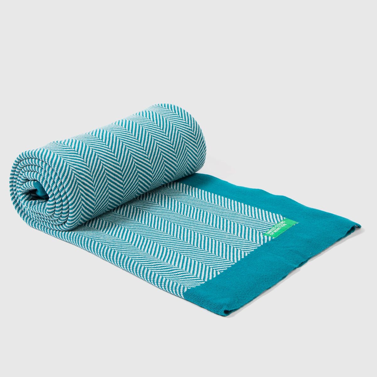 BENETTON - Manta Knit Turquesa