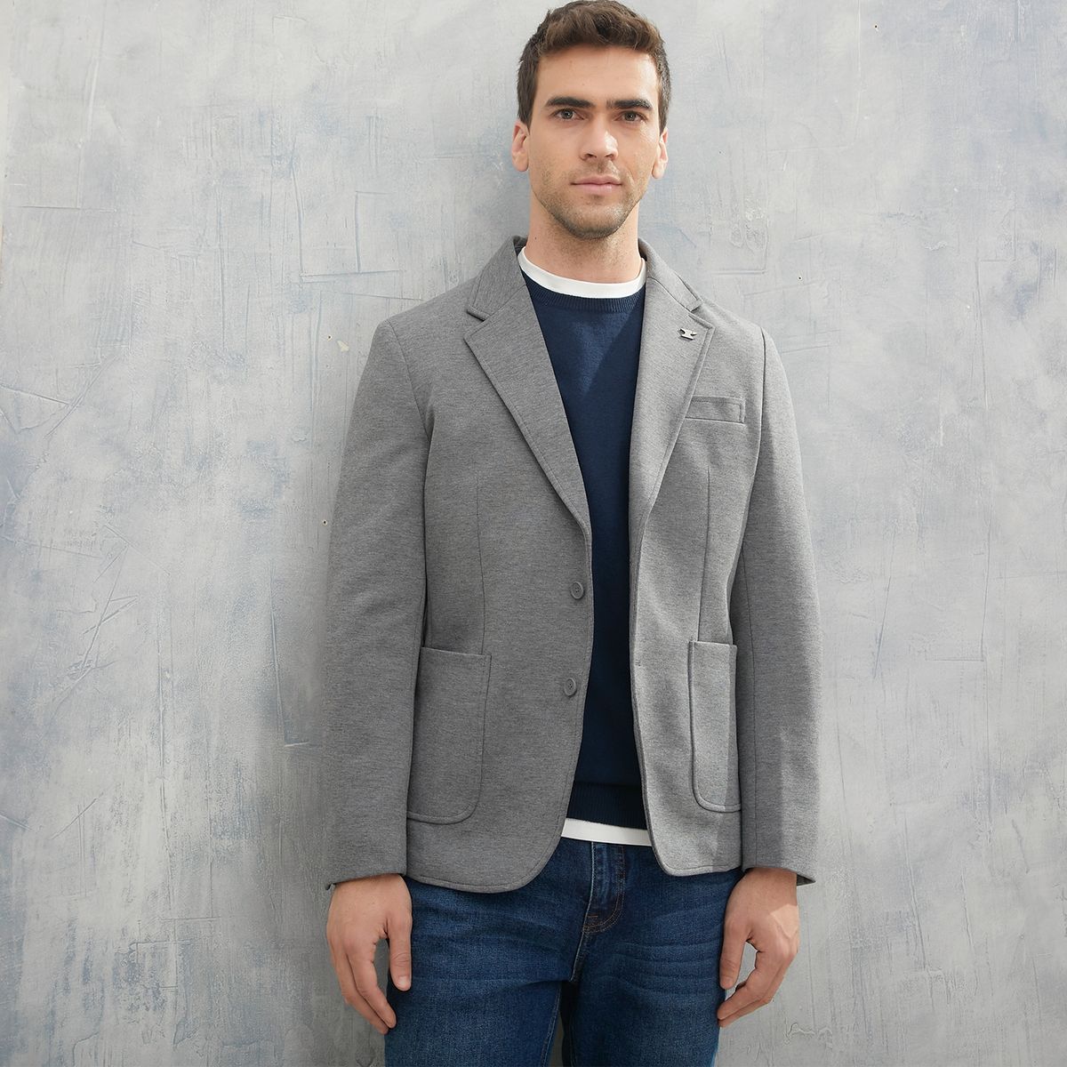 WOLF&HANK - Chaqueta De Vestir Formal Slim Fit Algodón Hombre Wolf&Hank