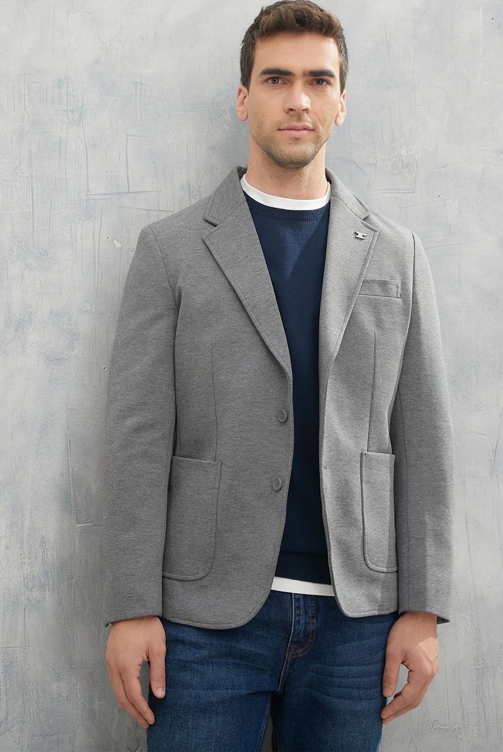 WOLF&HANK - Chaqueta De Vestir Formal Slim Fit Algodón Hombre Wolf&Hank