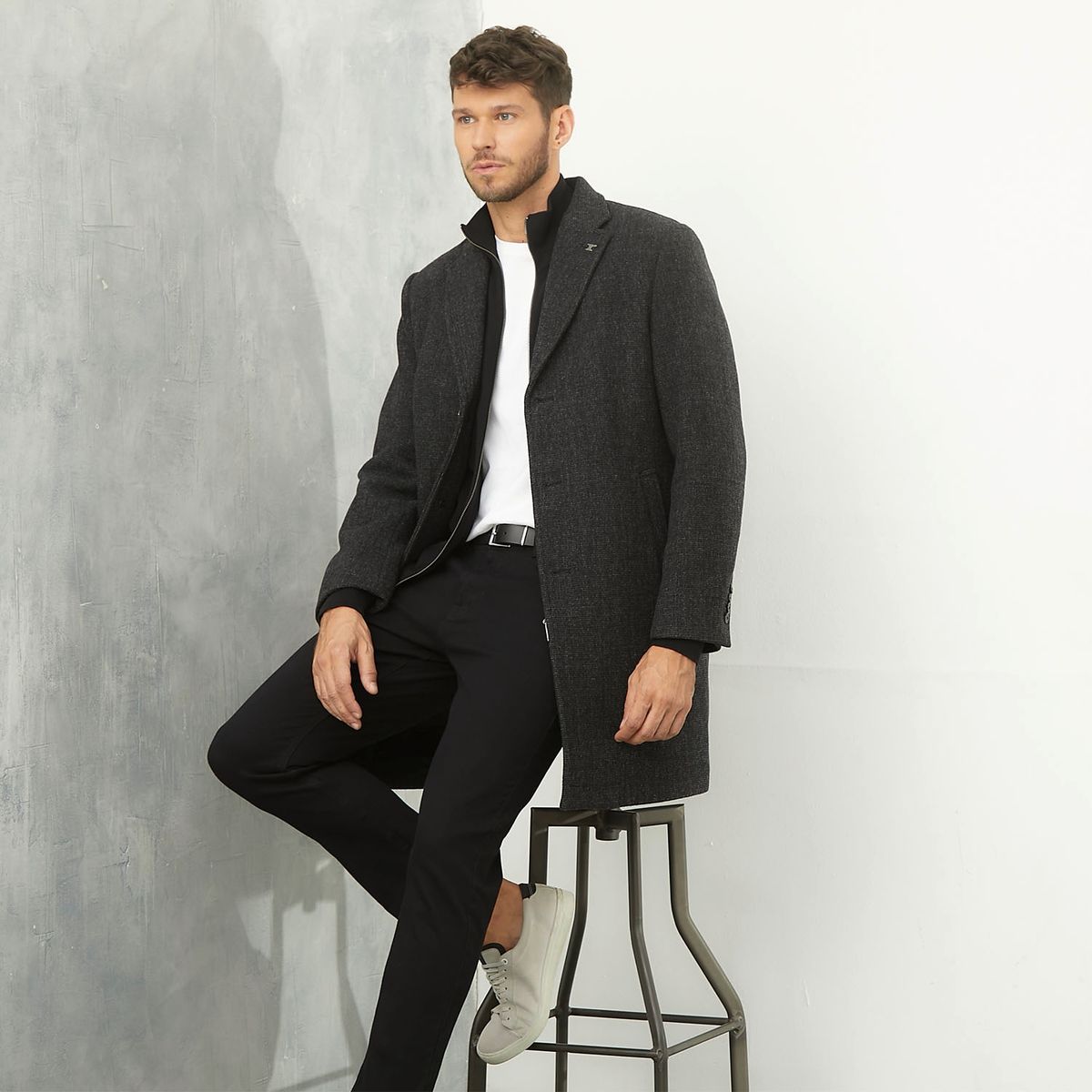 WOLF&HANK - Wolf & Hank Chaqueta Abrigo Lana Hombre