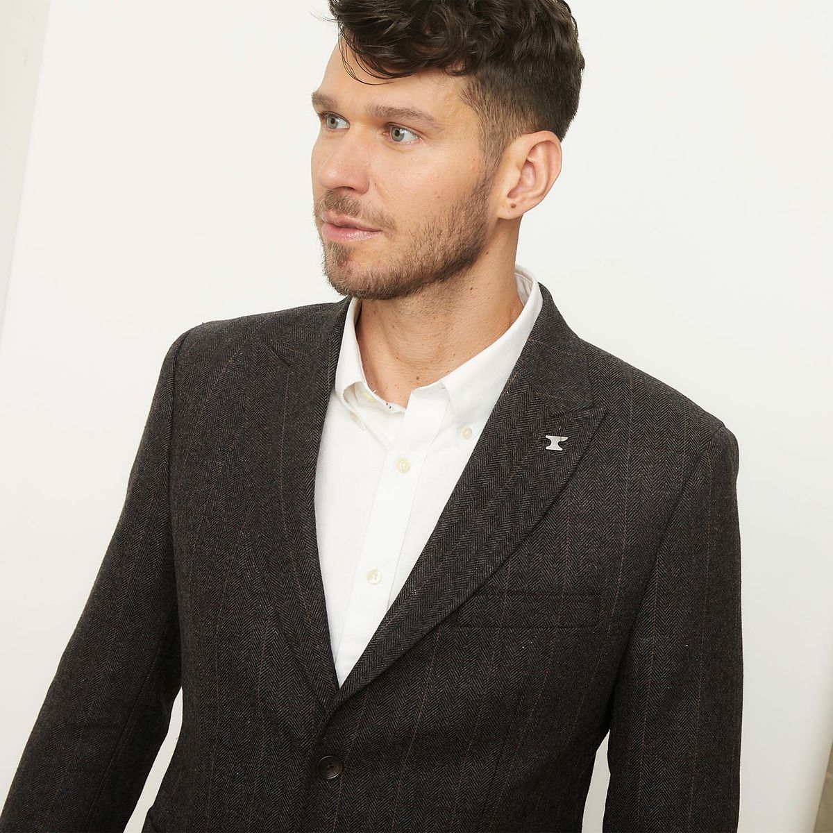 WOLF&HANK - Chaqueta De Vestir Formal Slim Fit Lana Hombre Wolf&Hank