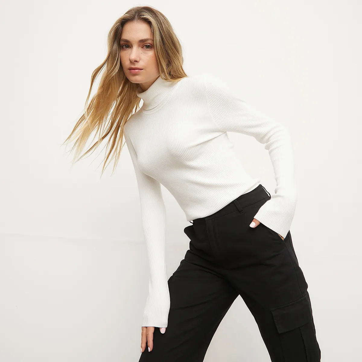 SYBILLA - Suéter Sybilla Mujer Viscosa Cuello Alto Manga Larga