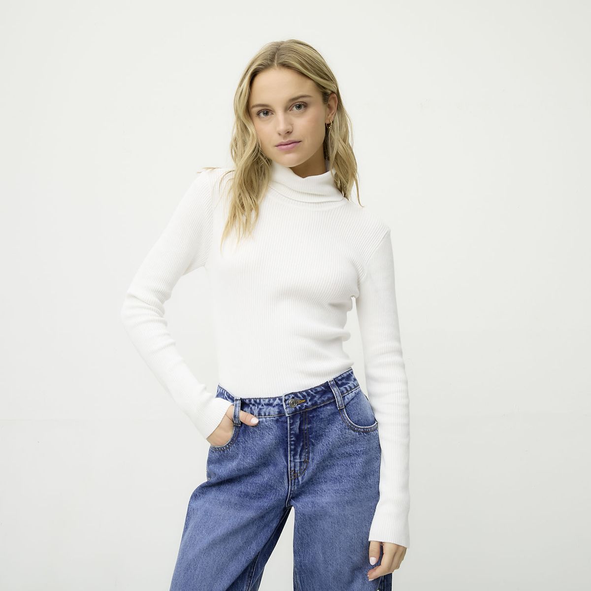 SYBILLA - Suéter Sybilla Mujer Viscosa Cuello Alto Manga Larga