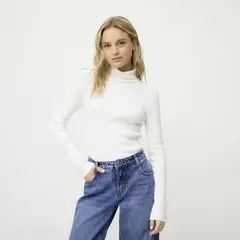 SYBILLA - Sweater Viscosa Cuello Alto Manga Larga Mujer