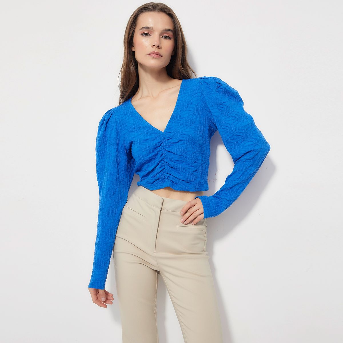 BASEMENT - Basement Polera Manga Larga Algodón Mujer