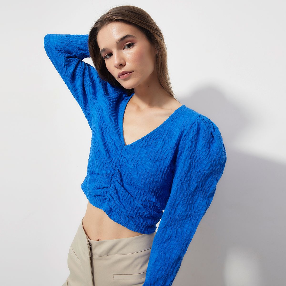 BASEMENT - Basement Polera Manga Larga Algodón Mujer