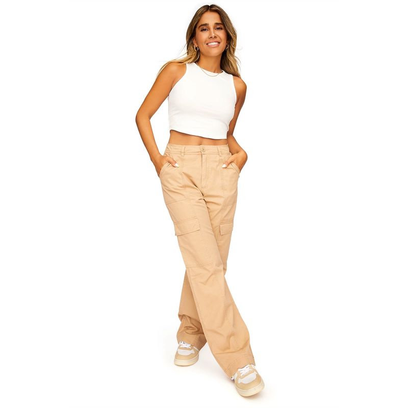 DOO AUSTRALIA - Doo Australia Pantalón Cargo Tiro Alto Algodón Mujer