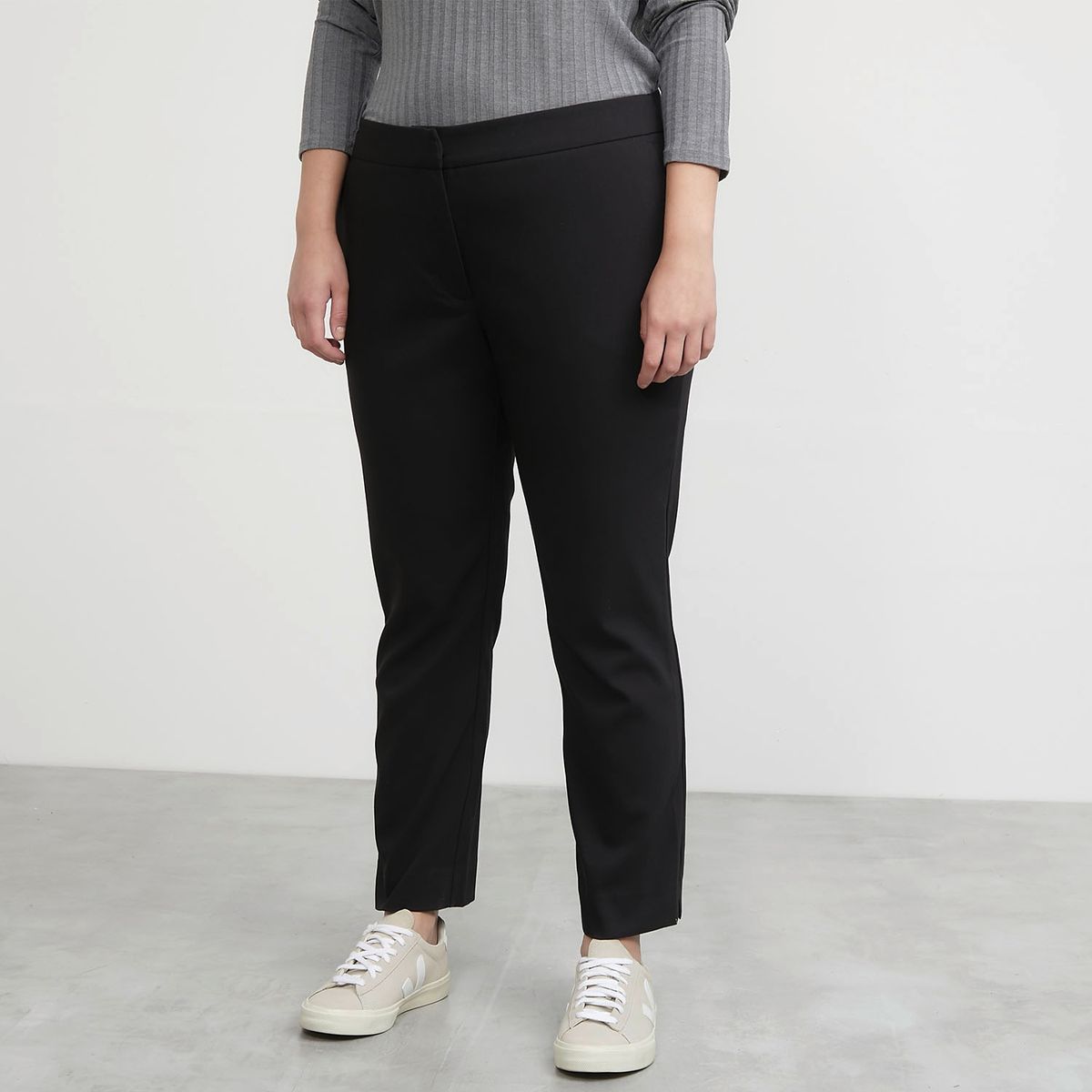 BASEMENT - Pantalón Recto Tiro Alto Mujer Basement