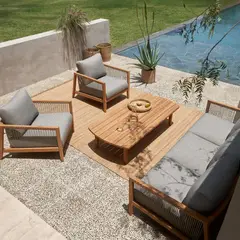 BASEMENT HOME - Sofá 3 Cuerpos Lita Gris