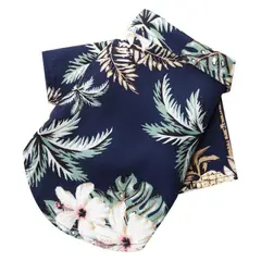 KULCAN - Guayabera Para Perro Grandes Azul Tropical