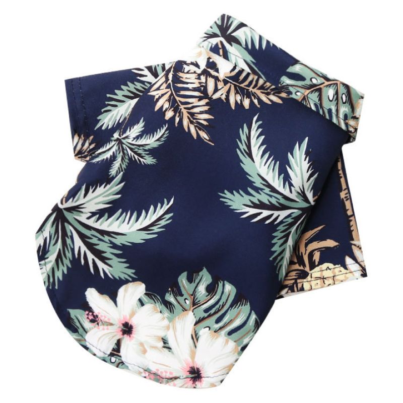 KULCAN - Guayabera Para Perro Mediana Azul Tropical Kulcan