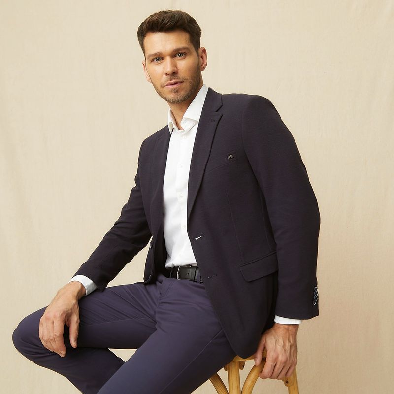 LA MARTINA - Blazer Formal Lana Slim Fit Hombre La Martina