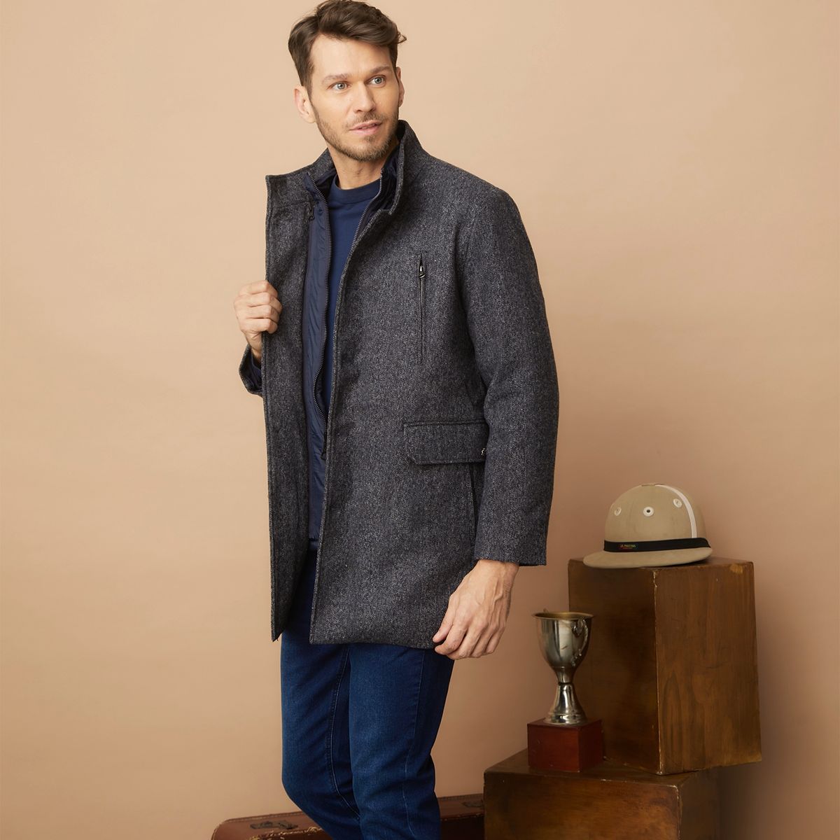LA MARTINA - Abrigo Lana Regular Fit Hombre La Martina
