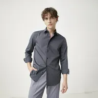 Camisa de Vestir Manga Larga Algodón Hombre