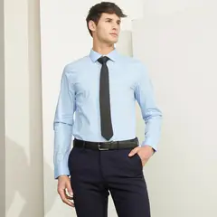 BASEMENT - Camisa de Vestir Manga Larga Algodón Hombre