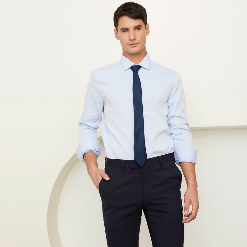 BASEMENT - Camisas De Vestir Manga Larga Algodón Hombre Basement