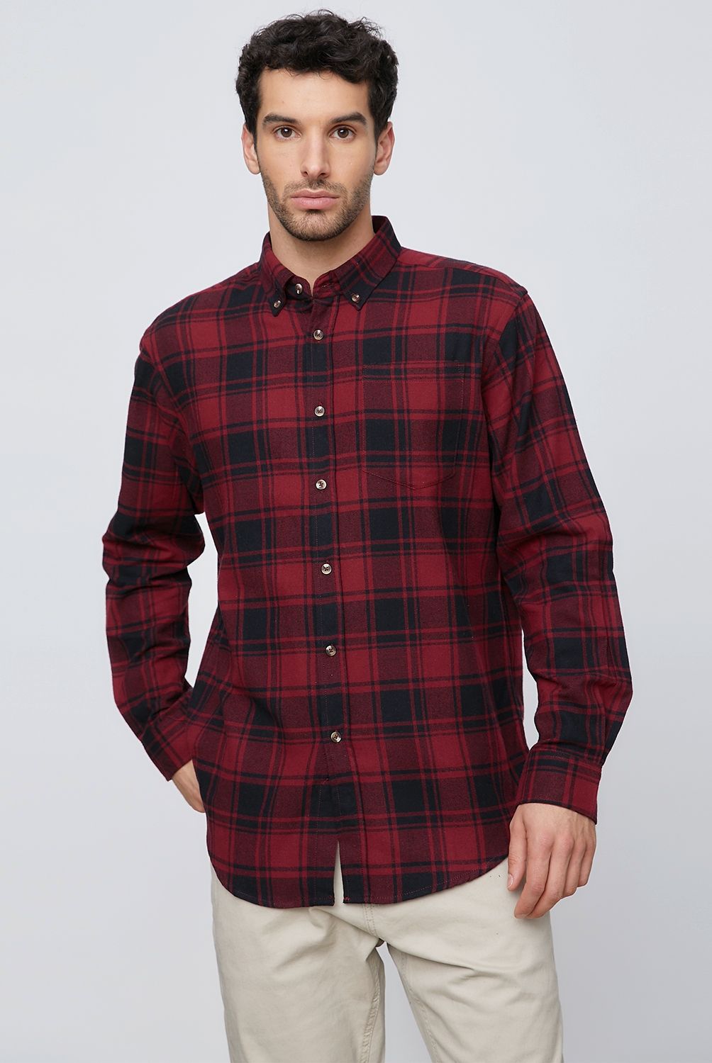 NEWPORT - Camisa Casual Manga Larga Algodón Hombre Newport