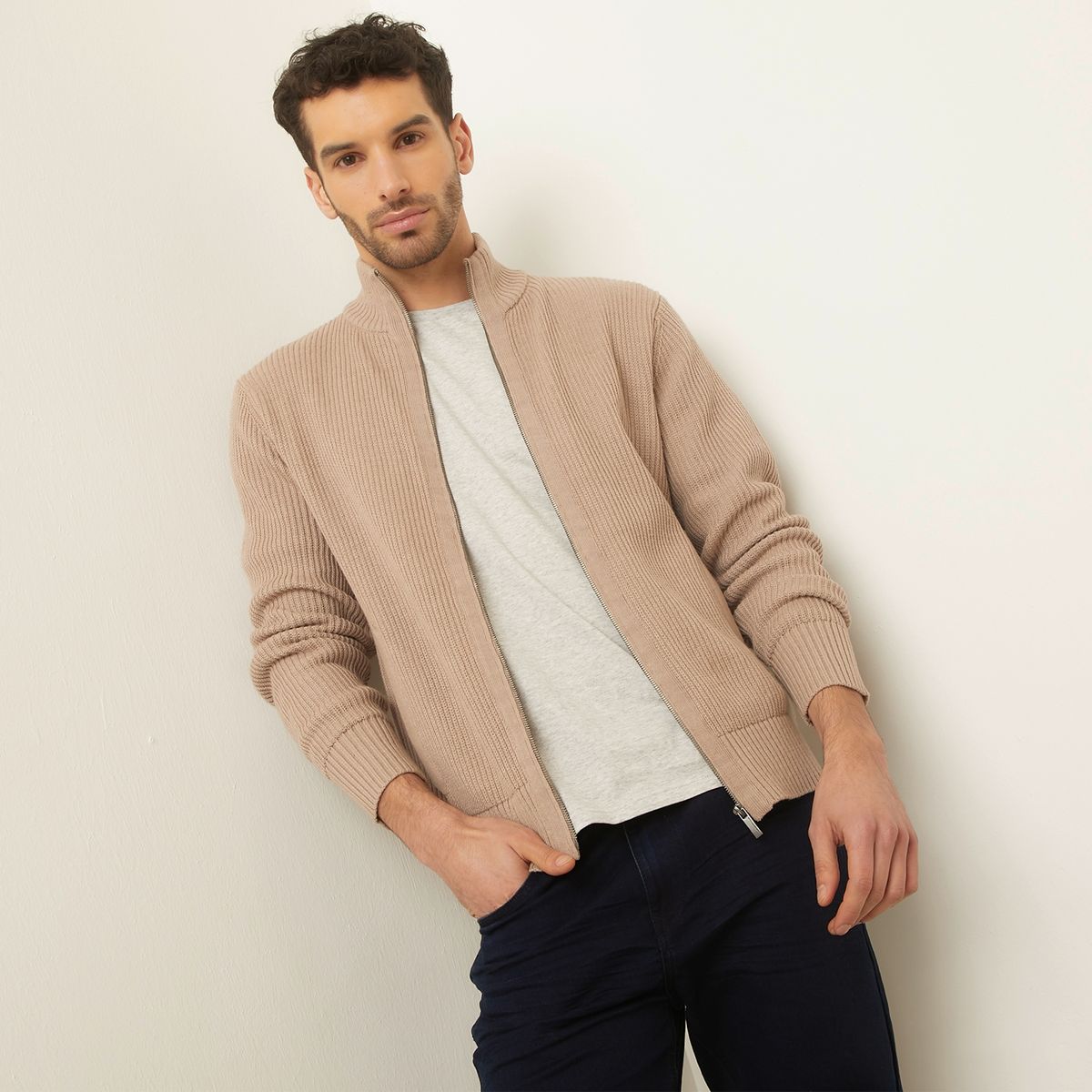 UNIVERSITY CLUB - Sweater Chaleco Con Cierre Algodón Hombre University Club