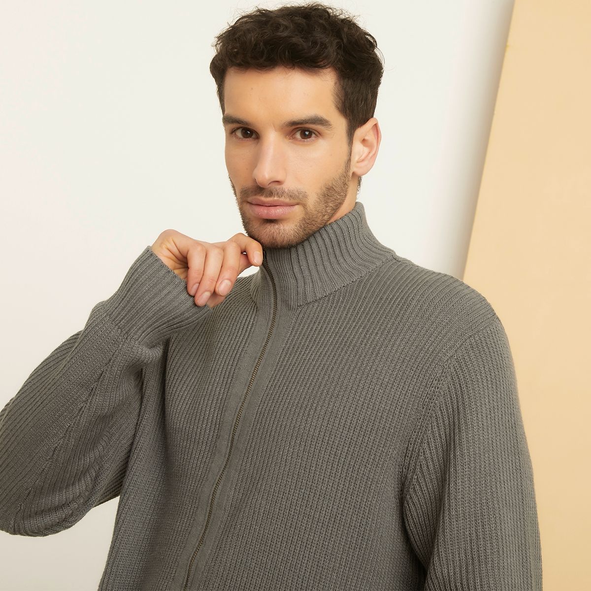 UNIVERSITY CLUB - Sweater Chaleco Con Cierre Algodón Hombre University Club