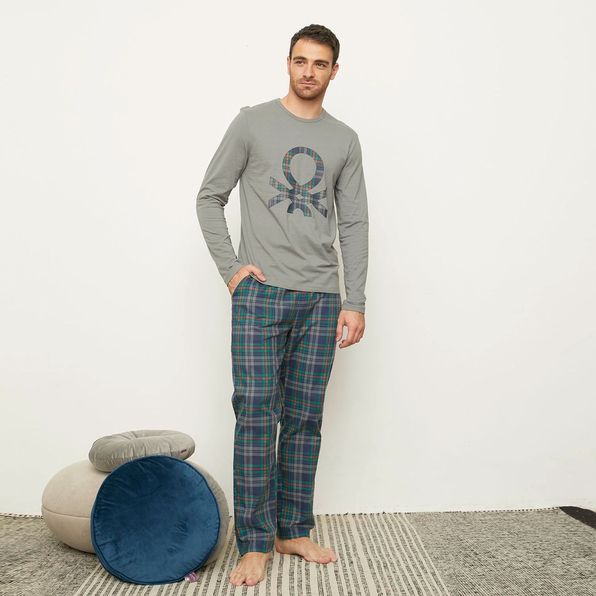 BENETTON - Pijama Manga Larga Hombre Benetton