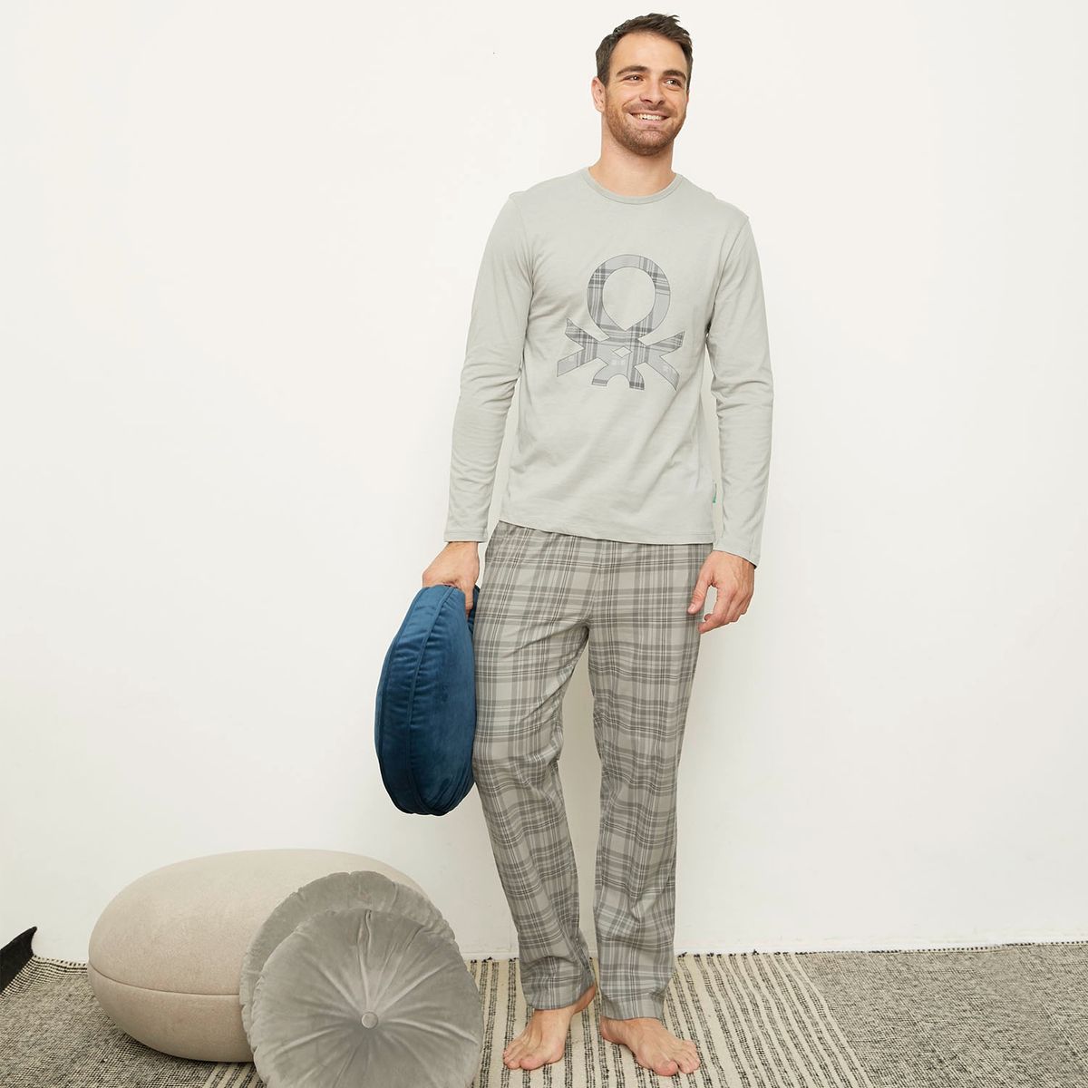 BENETTON - Pijama Manga Larga Hombre Benetton