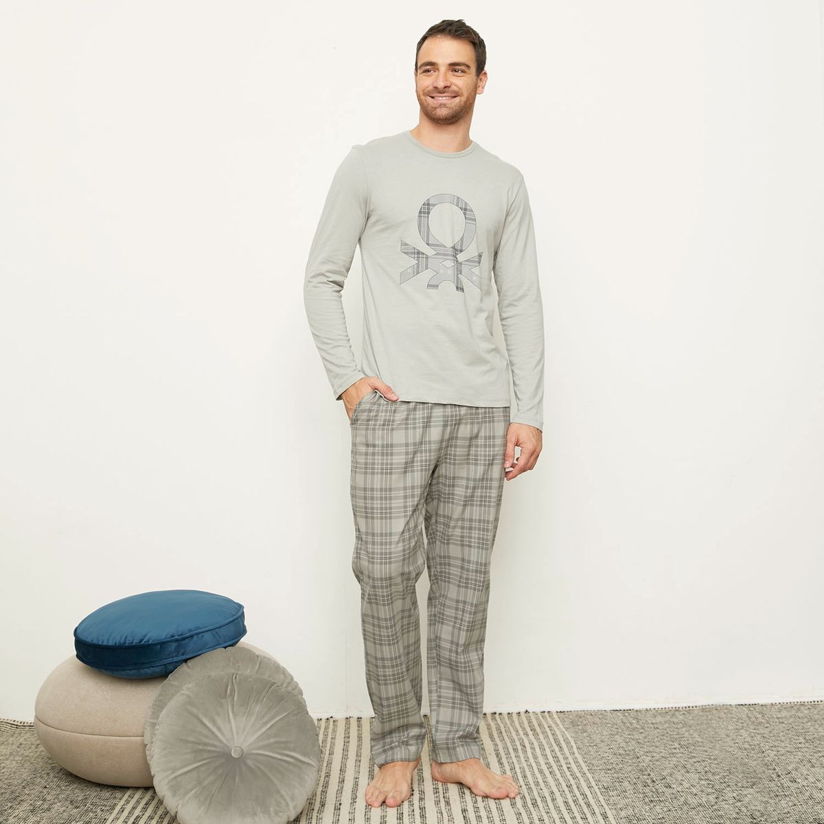 BENETTON - Pijama Manga Larga Hombre Benetton