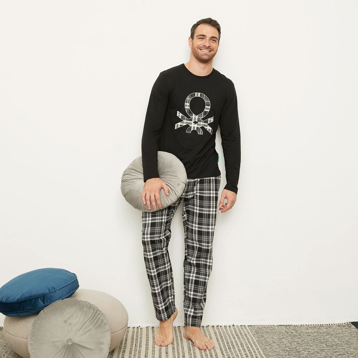 BENETTON - Pijama Manga Larga Hombre Benetton