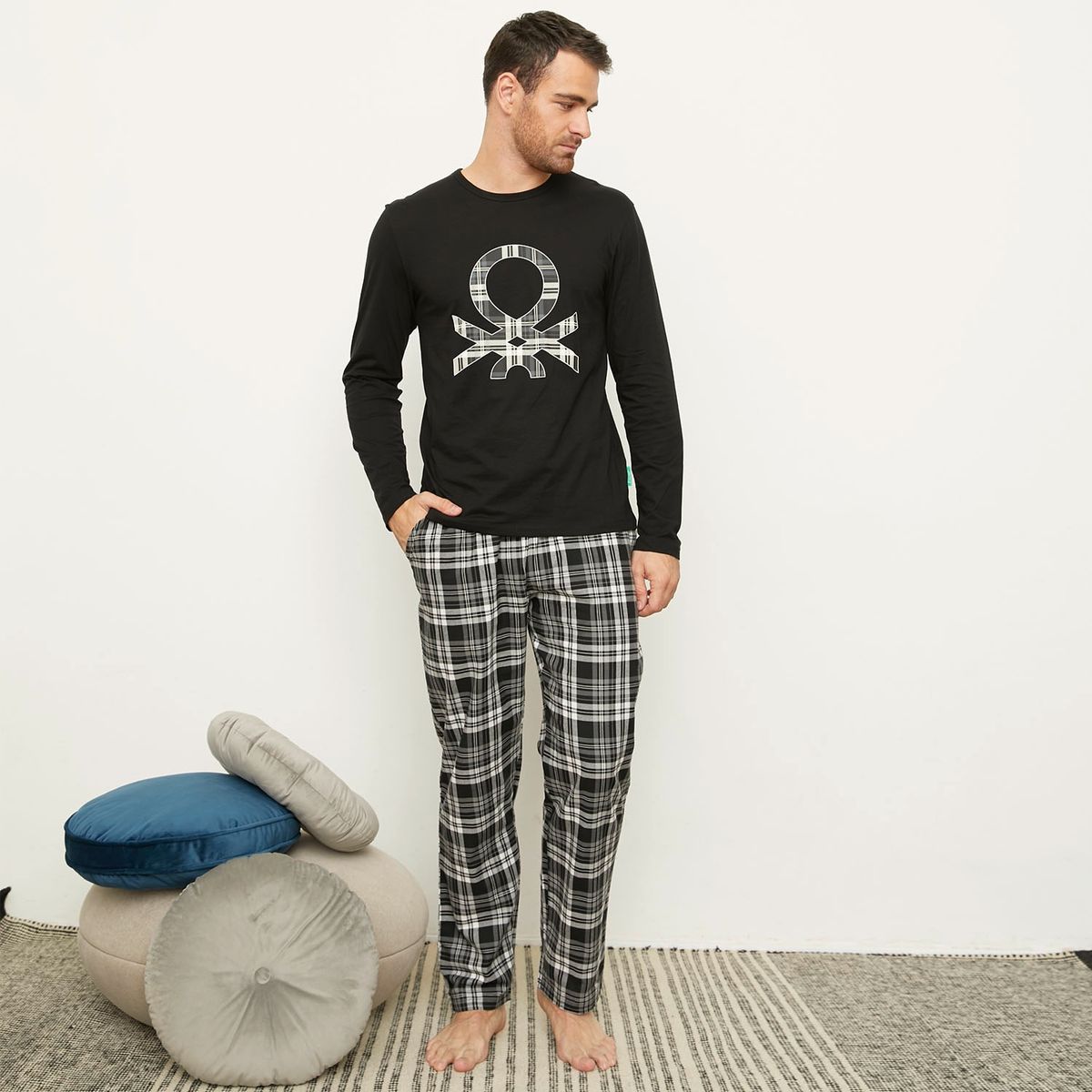 BENETTON - Pijama Manga Larga Hombre Benetton