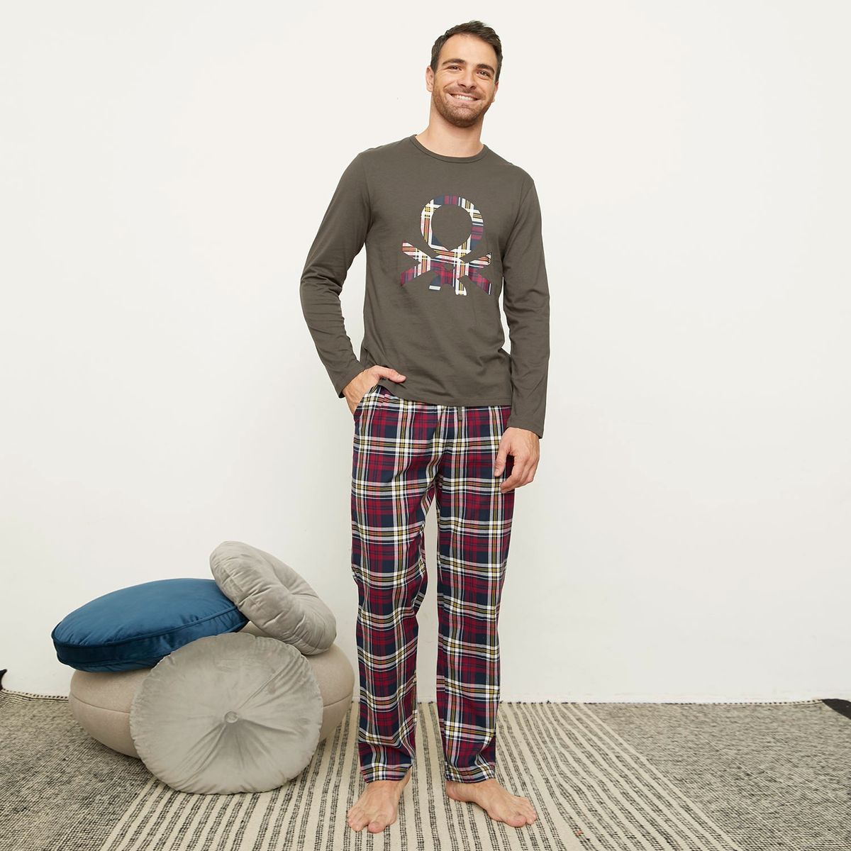 BENETTON - Pijama Manga Larga Hombre Benetton