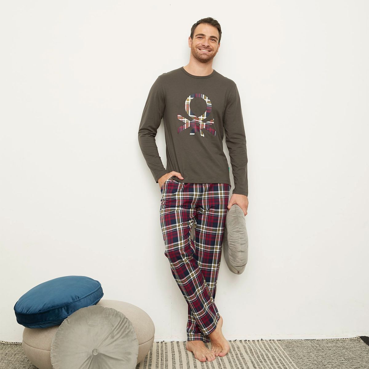 BENETTON - Pijama Manga Larga Hombre Benetton