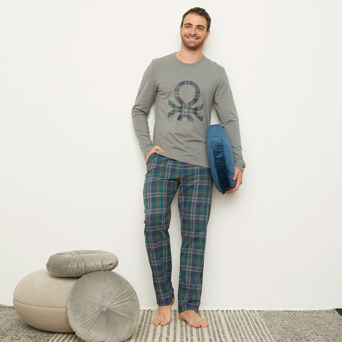 BENETTON - Pijama Manga Larga Hombre Benetton