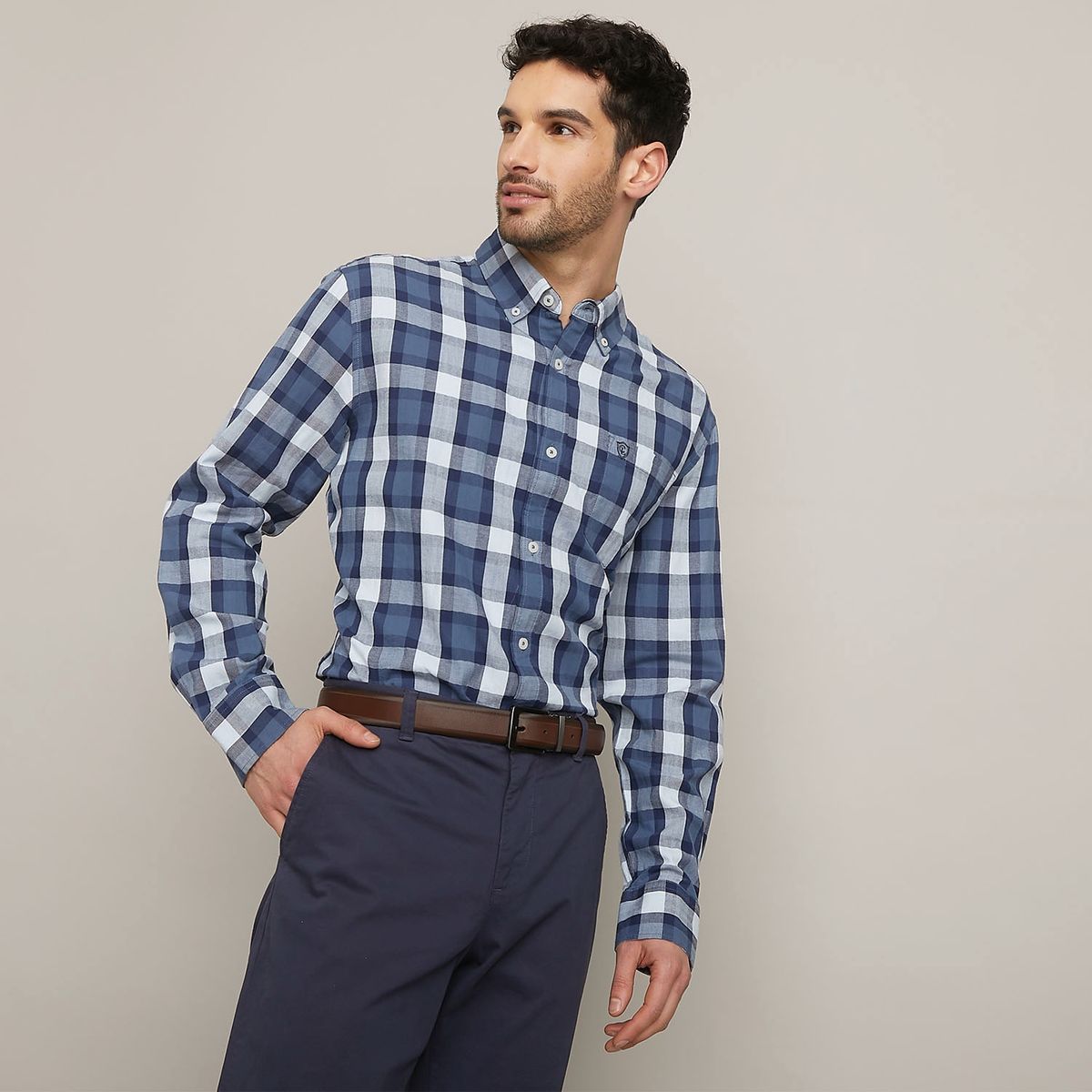 CHRISTIAN LACROIX - Camisa Casual Manga Larga Regular Fit Hombre Christian Lacroix