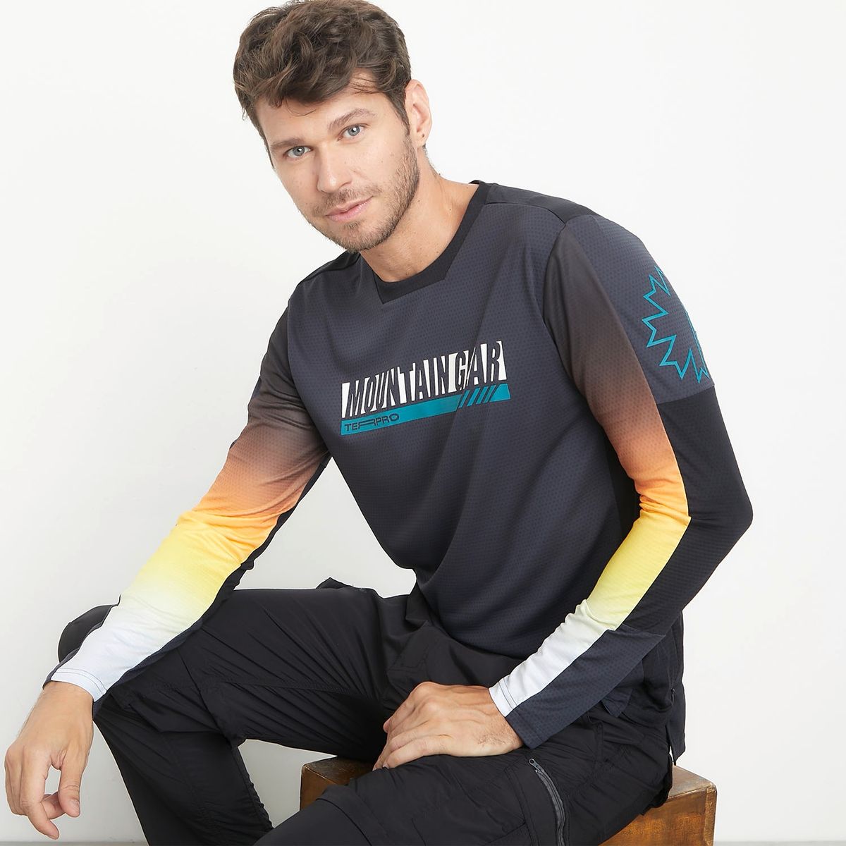 MOUNTAIN GEAR - Polera Manga Larga Hombre Mountain Gear