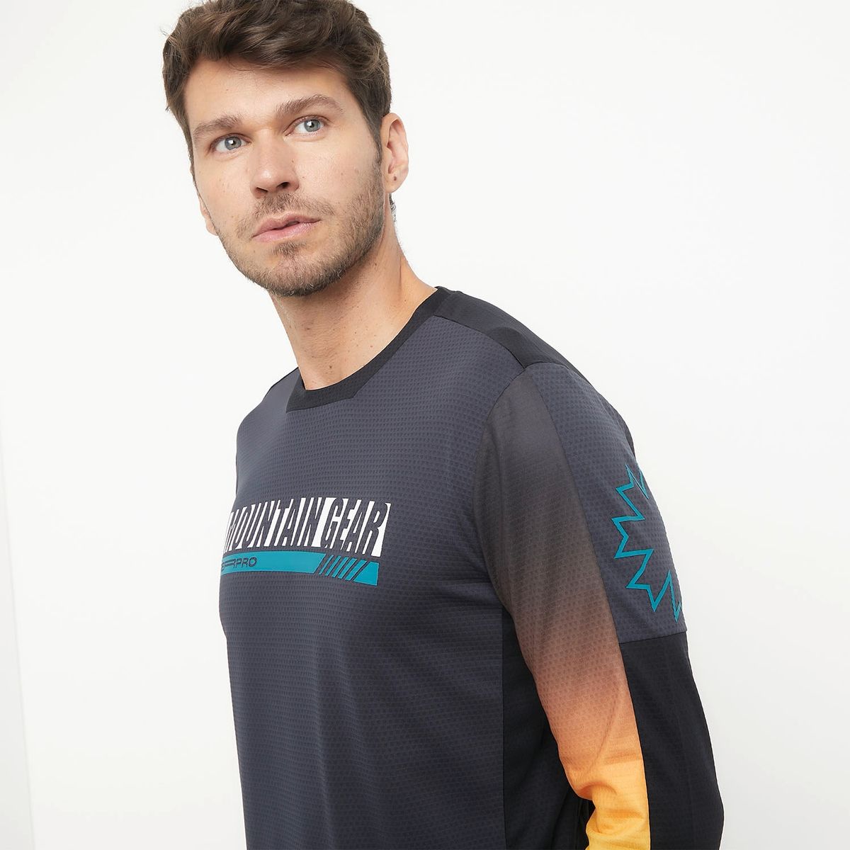 MOUNTAIN GEAR - Polera Manga Larga Hombre Mountain Gear