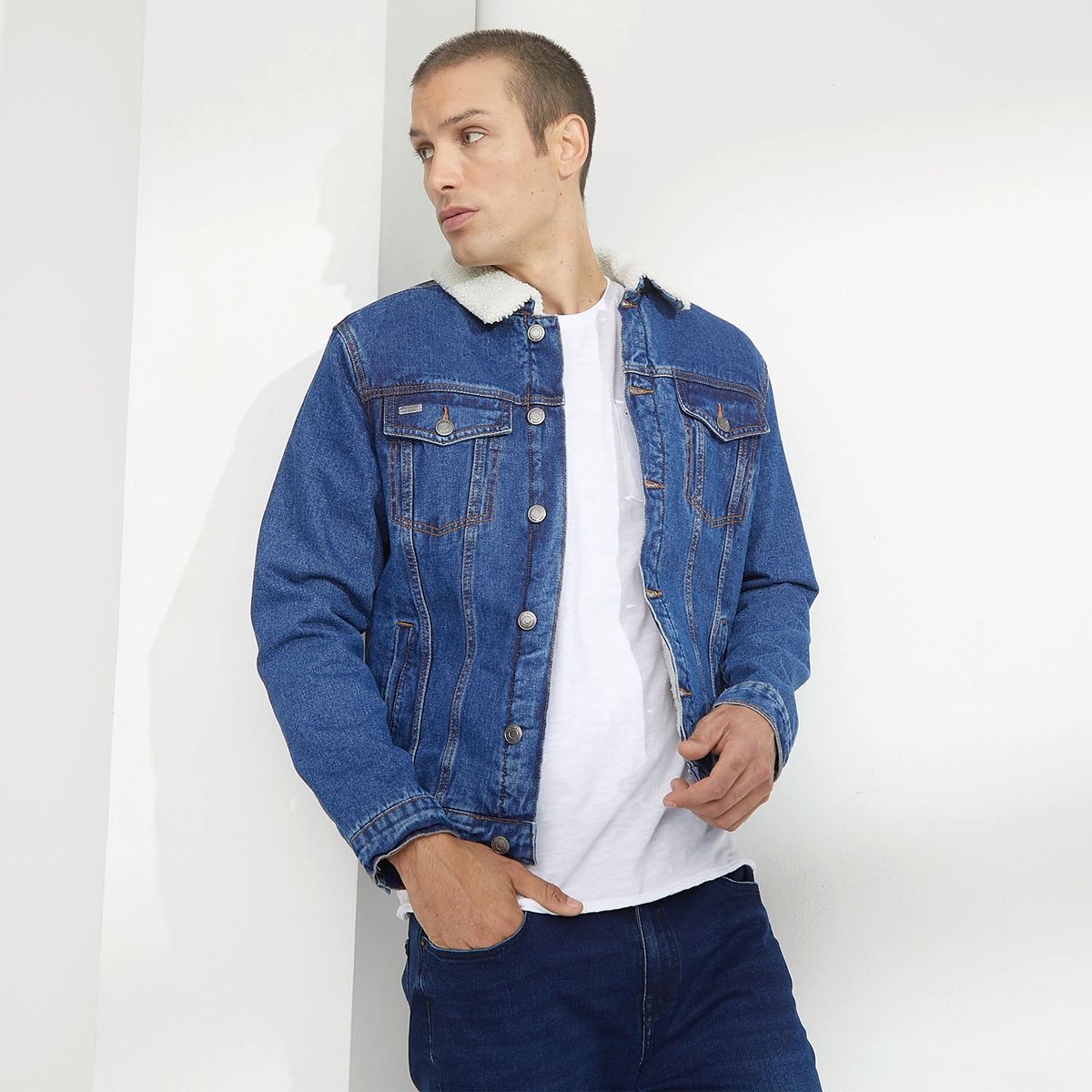 BASEMENT - Chaqueta Jeans Chiporro Hombre Basement