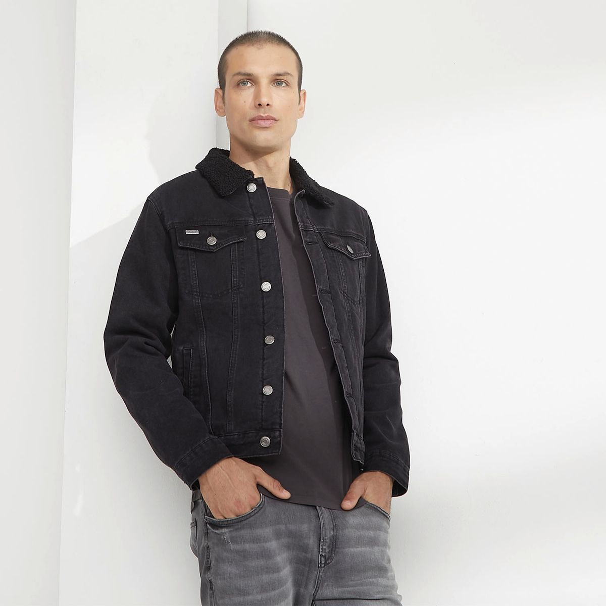 BASEMENT - Chaqueta Jeans Chiporro Hombre Basement