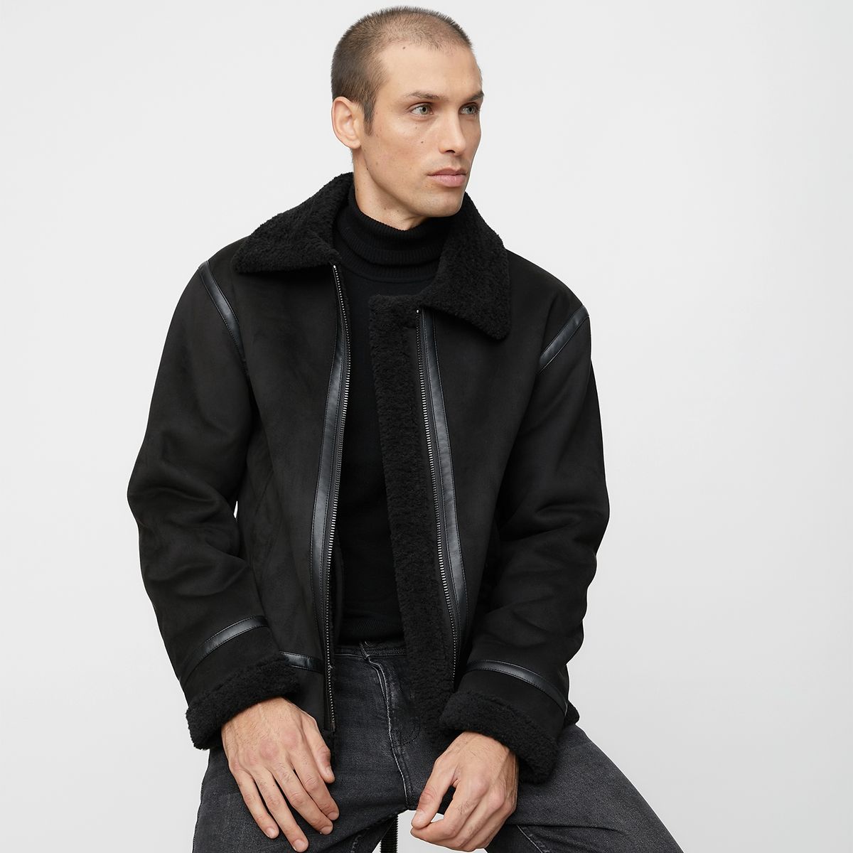 BASEMENT - Basement Chaqueta Zero Cuero Hombre