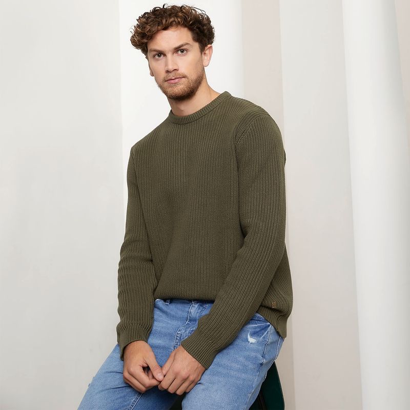 BASEMENT - Sweater Manga Larga Algodón Hombre Basement