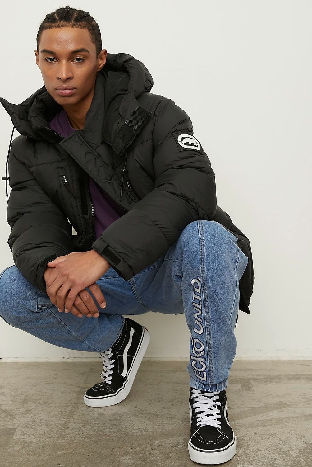 ECKO - Parka Manga Larga Hombre Ecko
