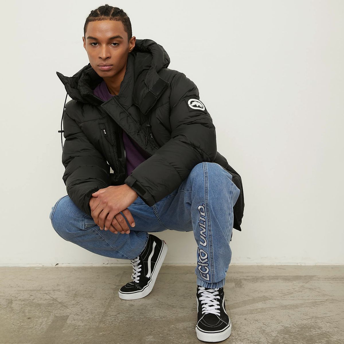 ECKO - Parka Manga Larga Hombre Ecko