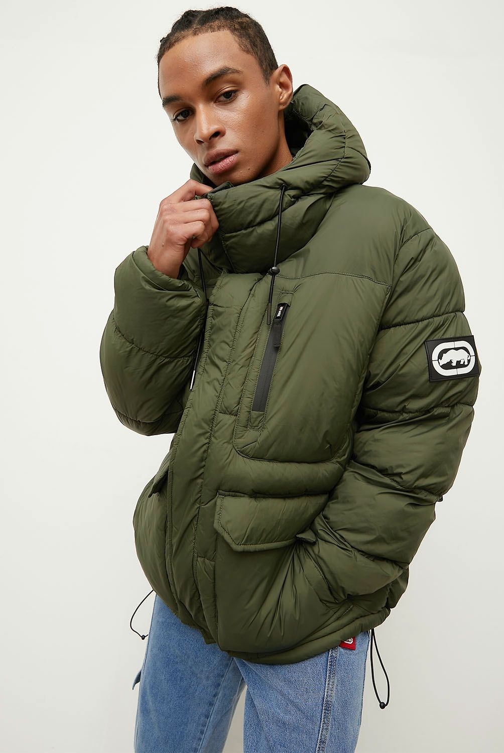 ECKO - Parka Manga Larga Hombre Ecko