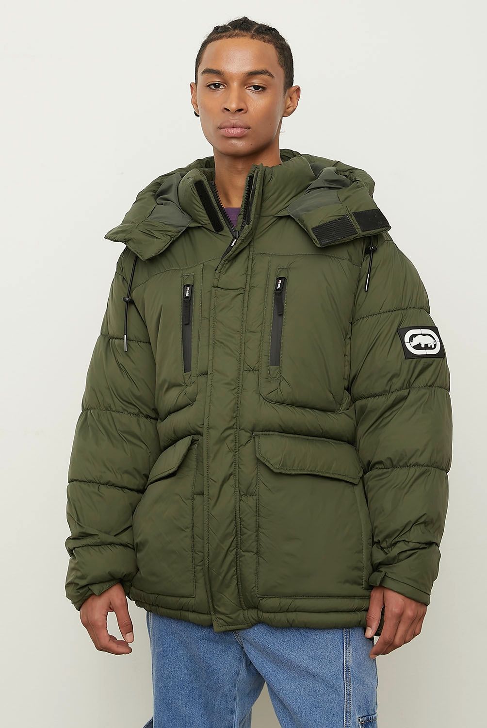 ECKO - Parka Manga Larga Hombre Ecko