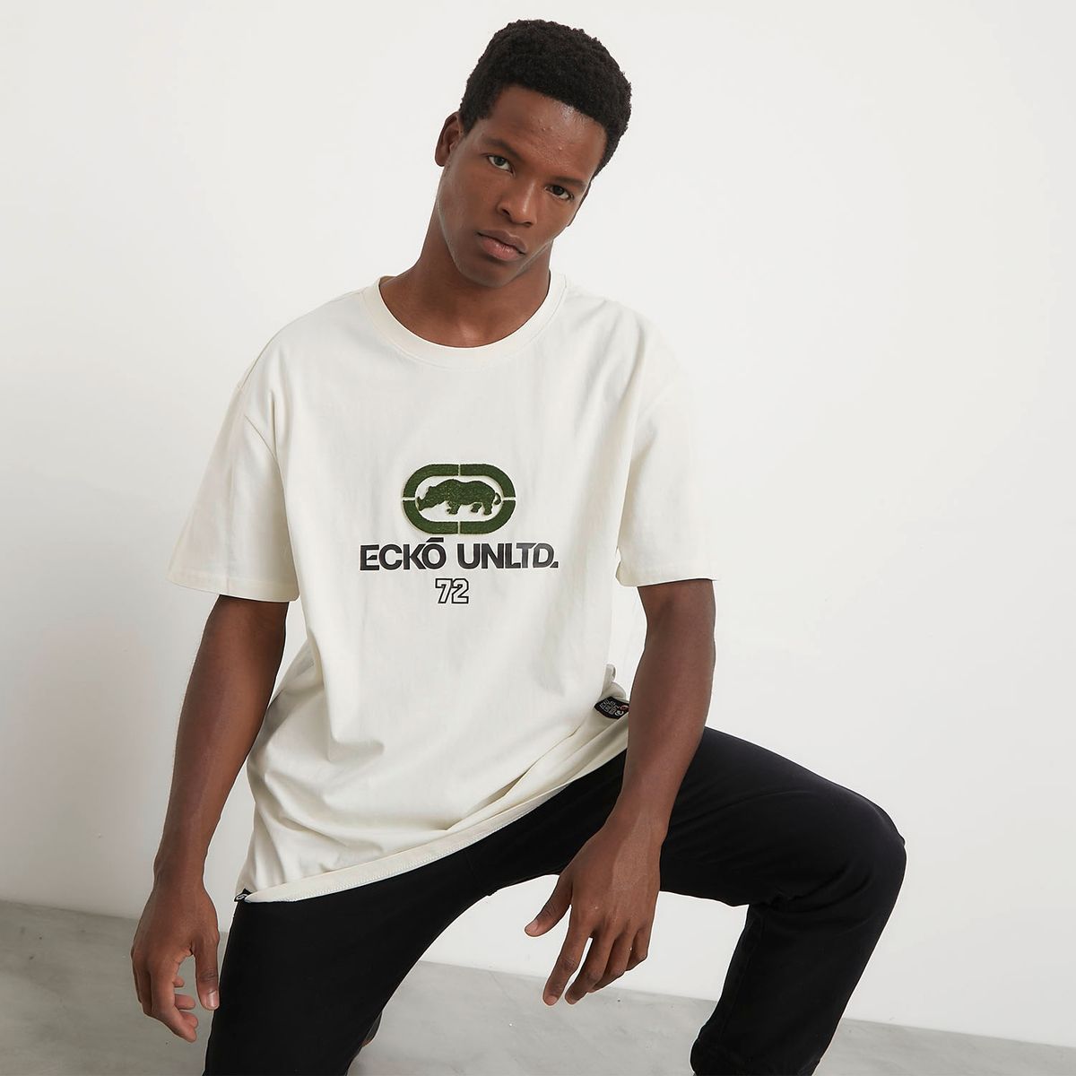ECKO - Polera Manga Corta Algodón Oversize Hombre Ecko