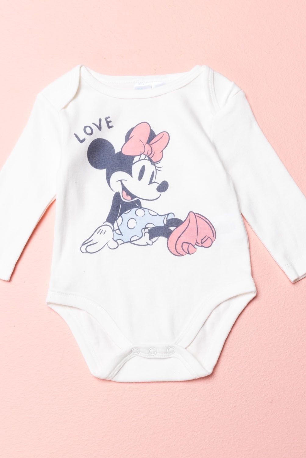 MINNIE - Minnie Conjunto Polerón, Pantalón Y Body Bebé Niña 3 Piezas Algodón