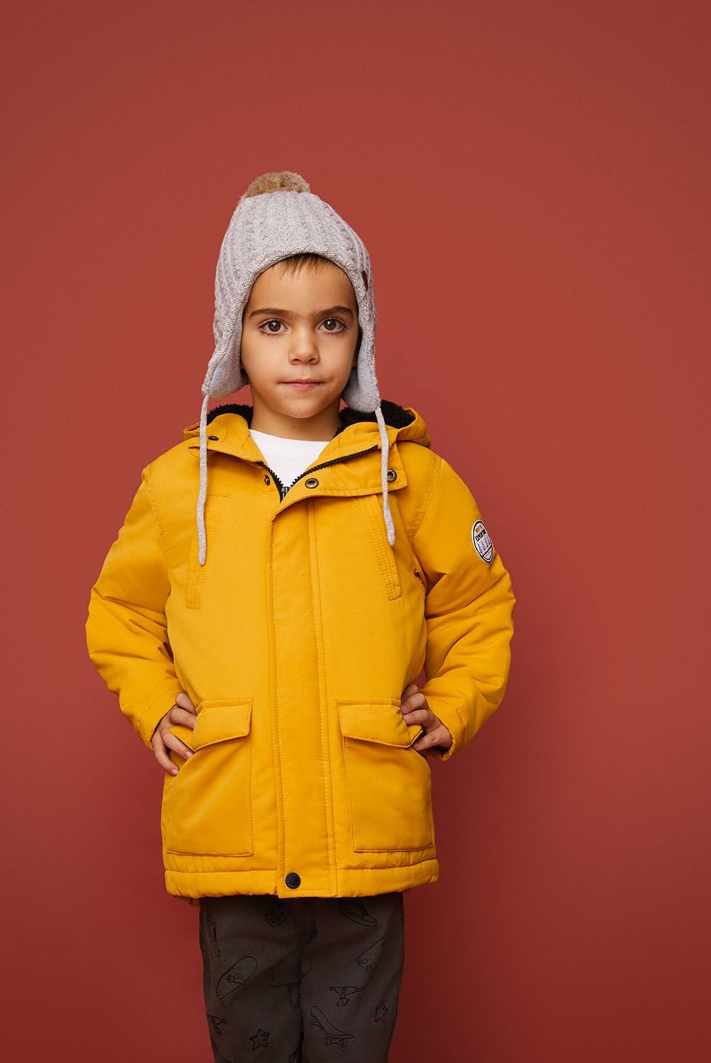 YAMP - Parka Niño Largo Con Capucha Yamp