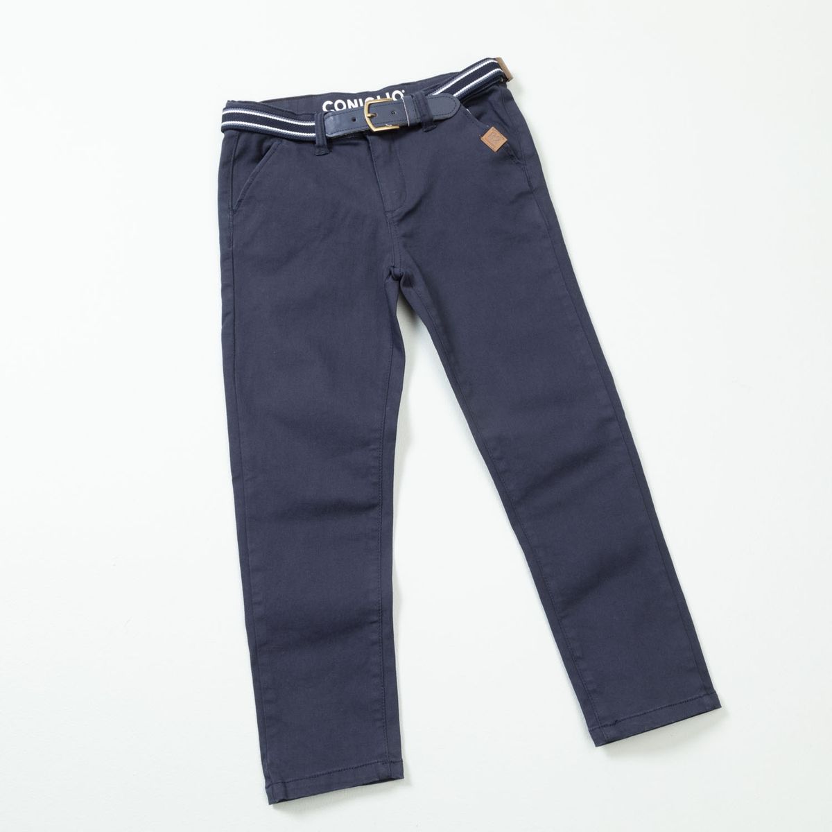 CONIGLIO - Pantalón Niño Con Cinturón Algodón Coniglio