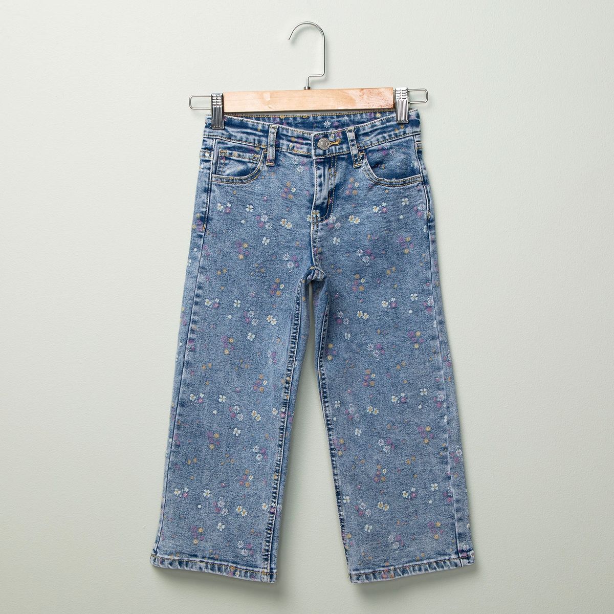 YAMP - Yamp Jeans Denim Niña Paperbag Con Cinturón